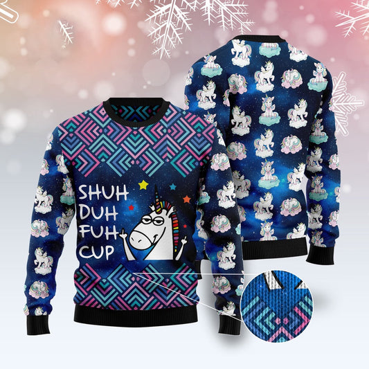 Unicorn Galaxy Cool Ugly Christmas Sweater, Funny Xmas Sweater, Sweater Xmas