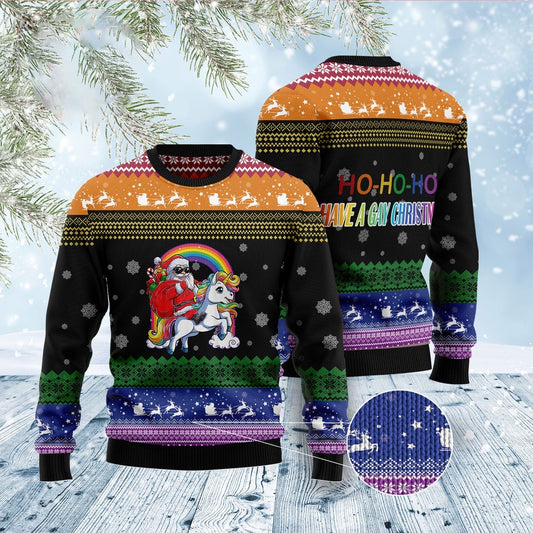 Unicorn Lgbt Ugly Christmas Sweater, Funny Xmas Sweater, Sweater Xmas