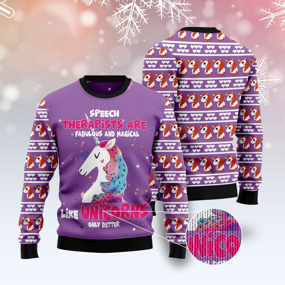 Unicorn Magical Ugly Christmas Sweater, Funny Xmas Sweater, Sweater Xmas