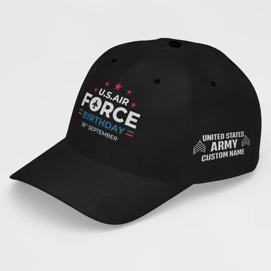 Us Air Force Cap, Customized 76Th US Air Force Birthday 18Th September Embroidered Cap, Embroidered Dad Hat