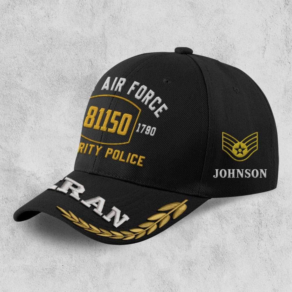 Us Air Force Cap, Customized Afscs Us Air Force 81150 Security Police Embroidered Cap, Embroidered Dad Hat