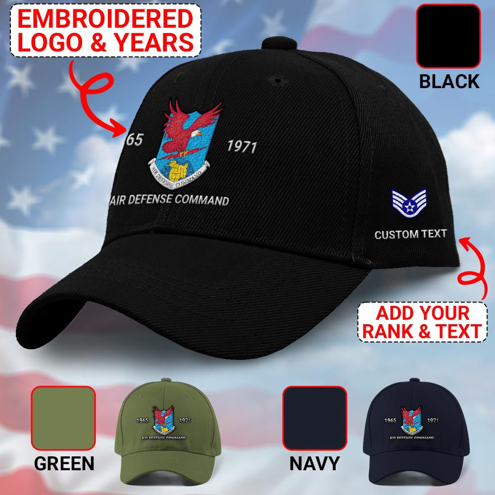 Us Air Force Cap, Customized Air Defense Command Embroidered Cap, Embroidered Dad Hat