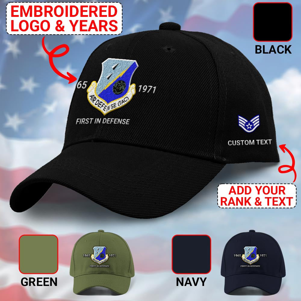 Us Air Force Cap, Customized Air Defense, Tactical Air Command Adtac Embroidered Cap, Embroidered Dad Hat