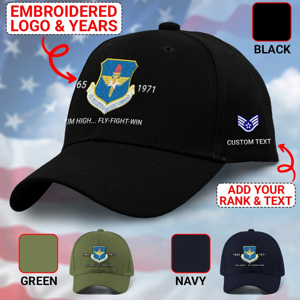 Us Air Force Cap, Customized Air Education And Training Command Aetc Embroidered Cap, Embroidered Dad Hat