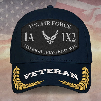 Us Air Force Cap, Customized Air Force Command & Specialty Code Embroidered Cap, Embroidered Dad Hat