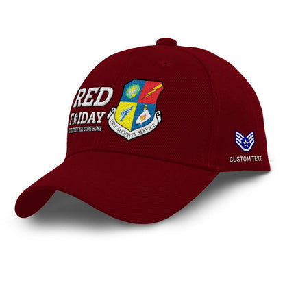 Us Air Force Cap, Customized Air Force Insignias Red Friday Until They All Come Home Embroidered Cap, Embroidered Dad Hat