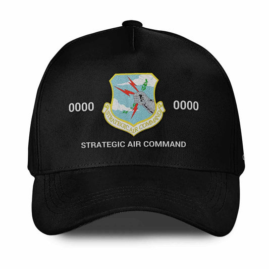 Us Air Force Cap, Customized Air Force Insignias Strategic Air Command Embroidered Cap, Embroidered Dad Hat