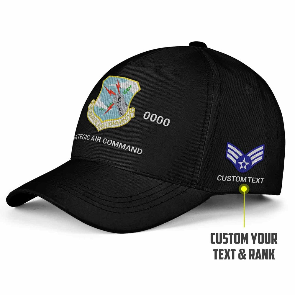 Us Air Force Cap, Customized Air Force Insignias Strategic Air Command Embroidered Cap, Embroidered Dad Hat