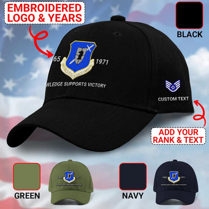 Us Air Force Cap, Customized Air Force Intelligence Command Embroidered Cap, Embroidered Dad Hat