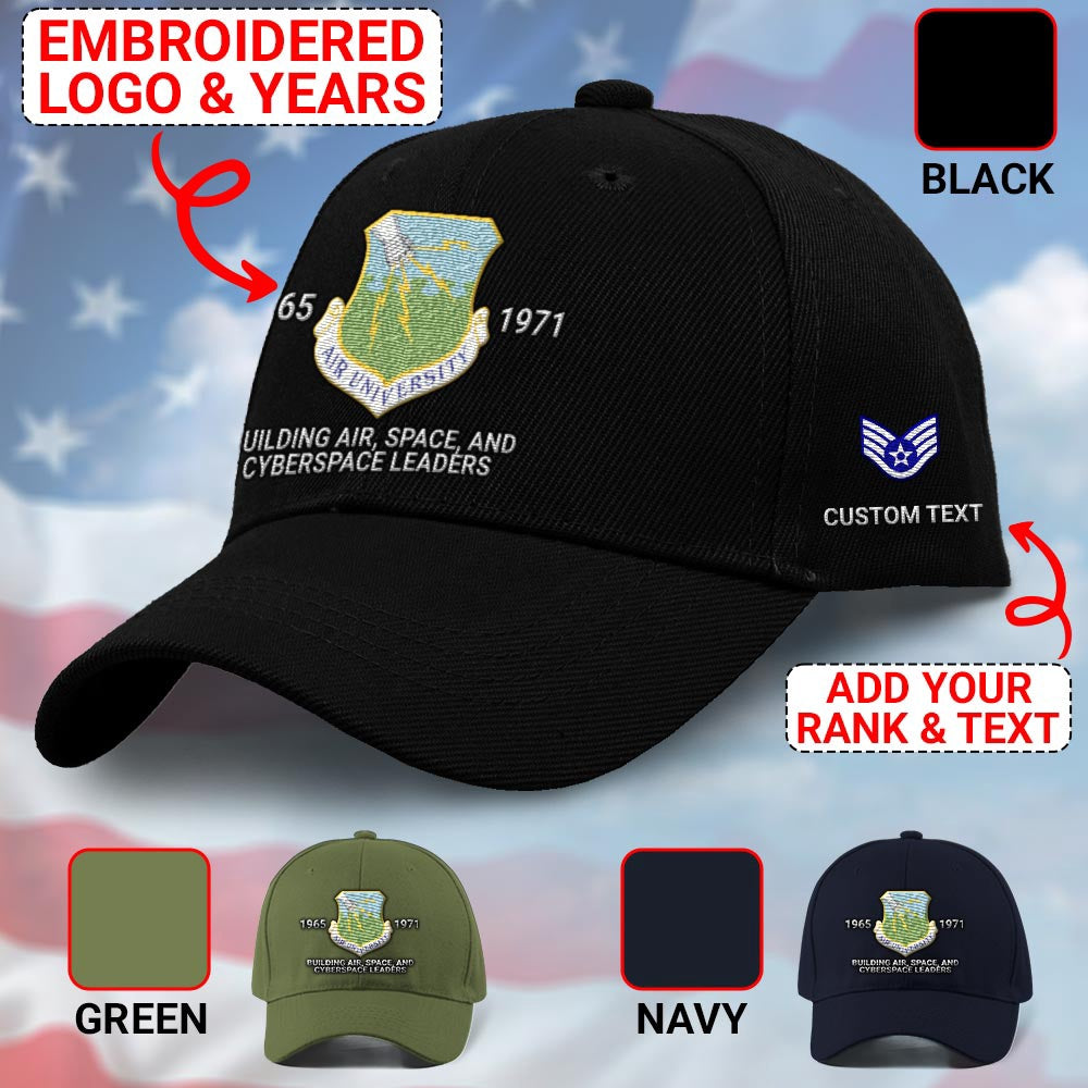 Us Air Force Cap, Customized Air University Embroidered Cap, Embroidered Dad Hat