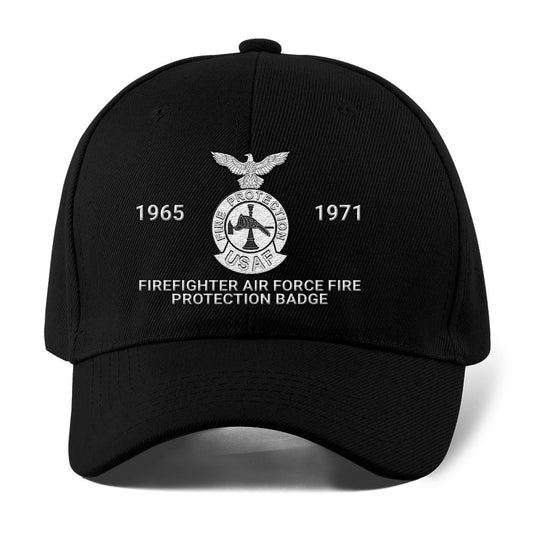 Us Air Force Cap, Customized Firefighter Air Force Fire Protection Badge Embroidered Cap, Embroidered Dad Hat