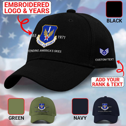Us Air Force Cap, Customized First Air Force Air Forces Northern Embroidered Cap, Embroidered Dad Hat