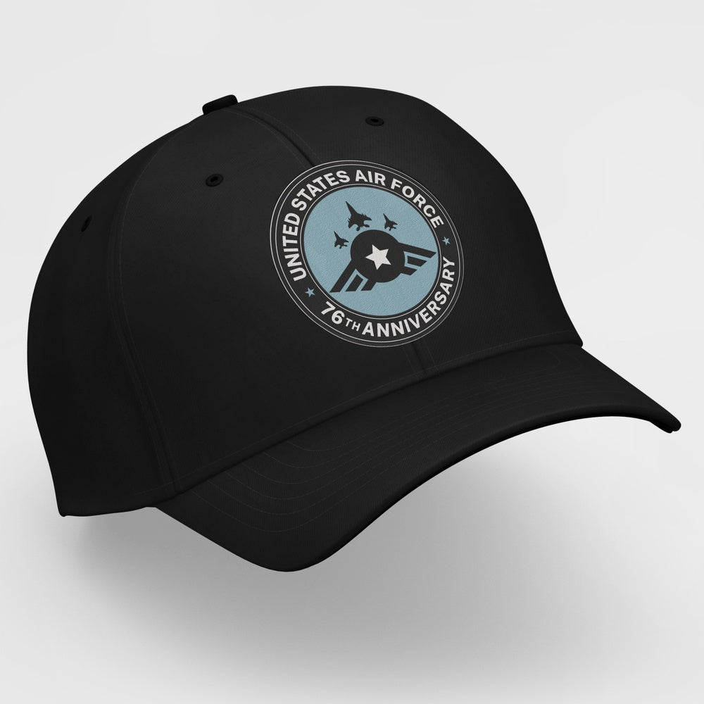 Us Air Force Cap, Customized Happy 76Th Anniversary US Air Force Embroidered Cap, Embroidered Dad Hat