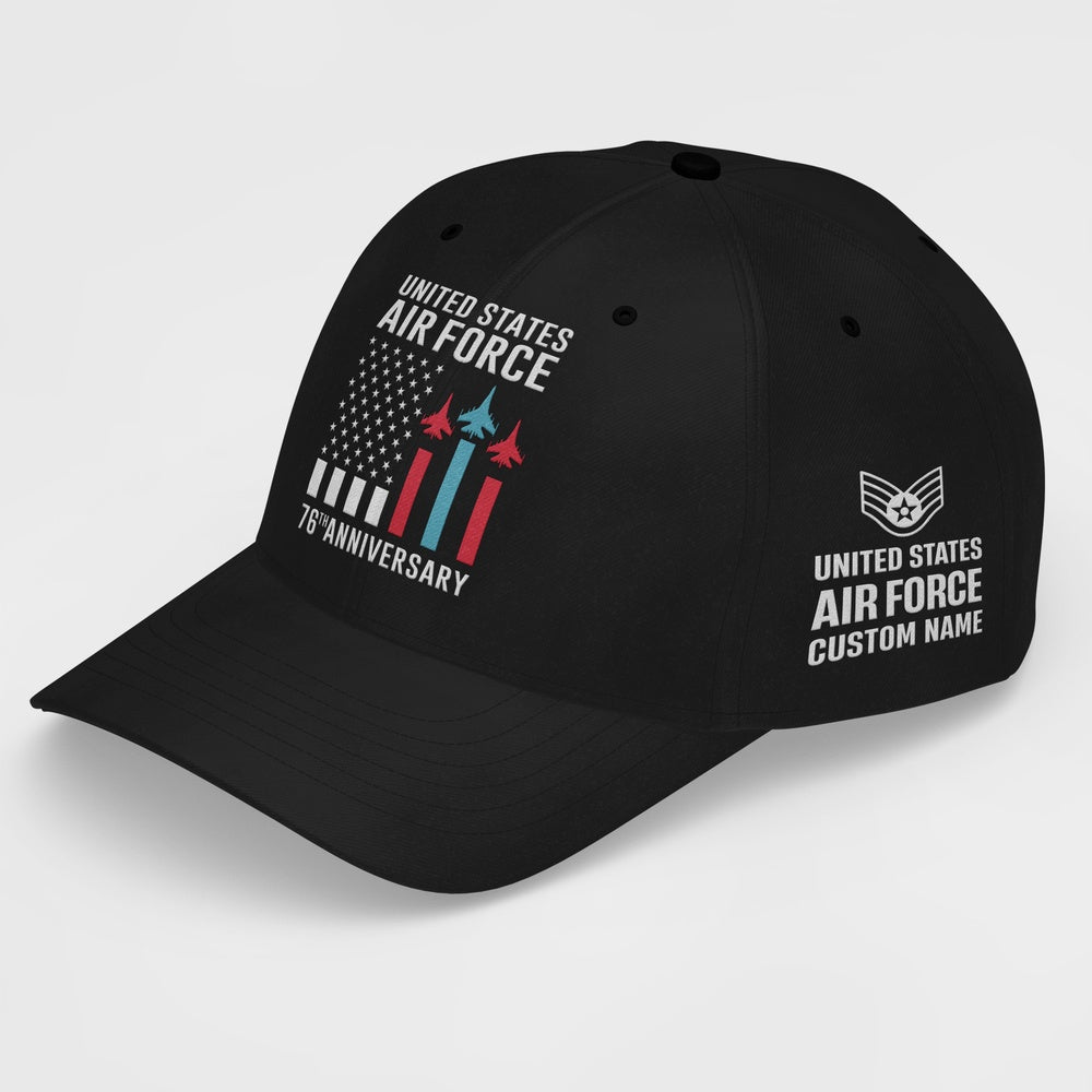 Us Air Force Cap, Customized Happy 76Th US Air Force Birthday Collection Embroidered Cap, Embroidered Dad Hat