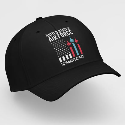 Us Air Force Cap, Customized Happy 76Th US Air Force Birthday Collection Embroidered Cap, Embroidered Dad Hat
