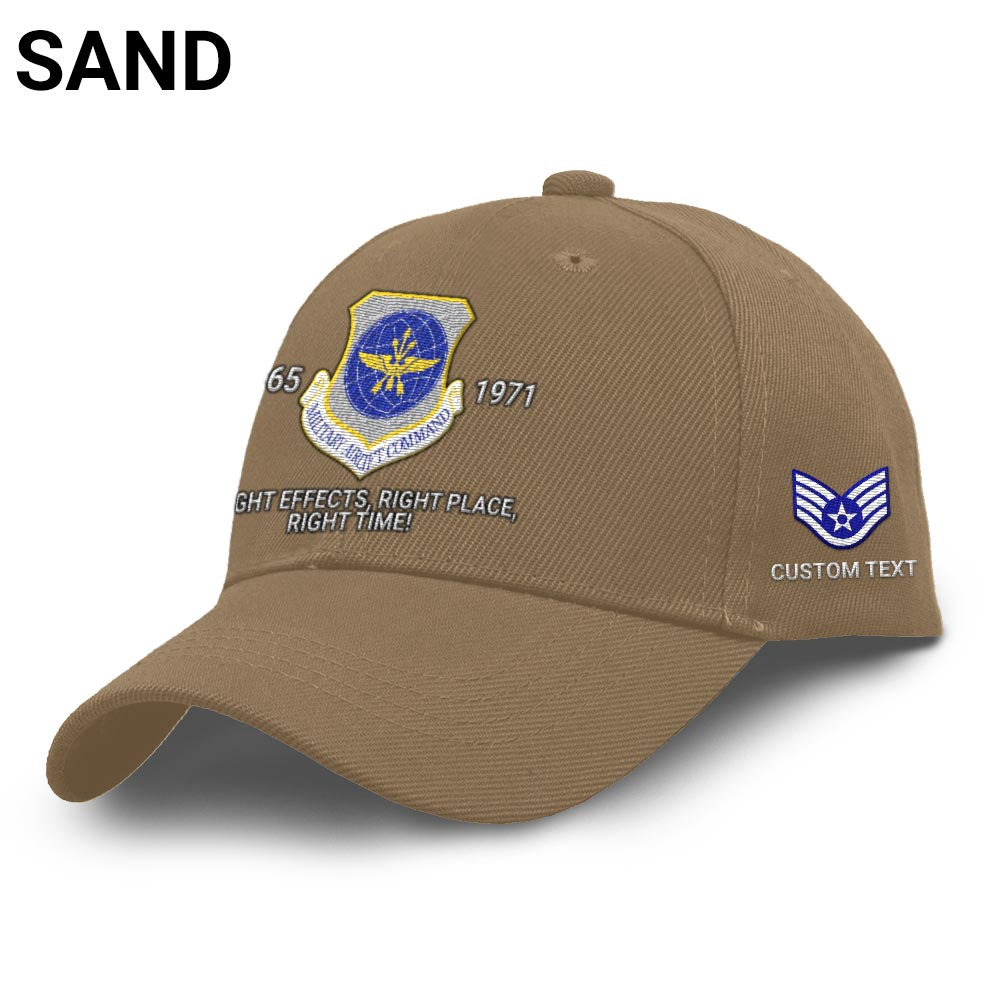 Us Air Force Cap, Customized Military Airlift Command Embroidered Cap, Embroidered Dad Hat