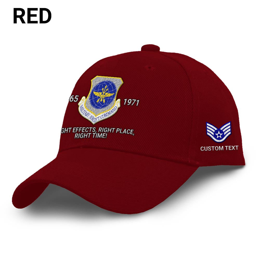 Us Air Force Cap, Customized Military Airlift Command Embroidered Cap, Embroidered Dad Hat