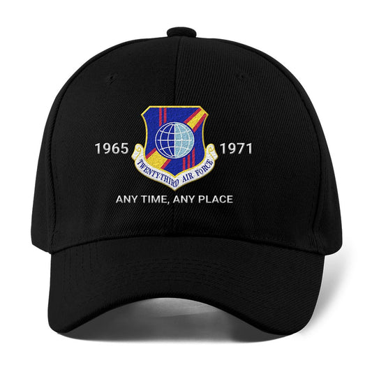 Us Air Force Cap, Customized Twenty First Air Force Any Time Any Place Embroidered Cap, Embroidered Dad Hat