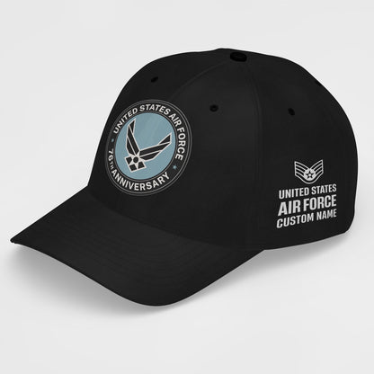 Us Air Force Cap, Customized US Air Force 76Th Anniversary Embroidered Cap, Embroidered Dad Hat