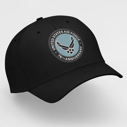 Us Air Force Cap, Customized US Air Force 76Th Anniversary Embroidered Cap, Embroidered Dad Hat