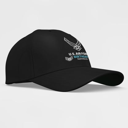 Us Air Force Cap, Customized  US Air Force Birthday September 18 Embroidered Cap, Embroidered Dad Hat