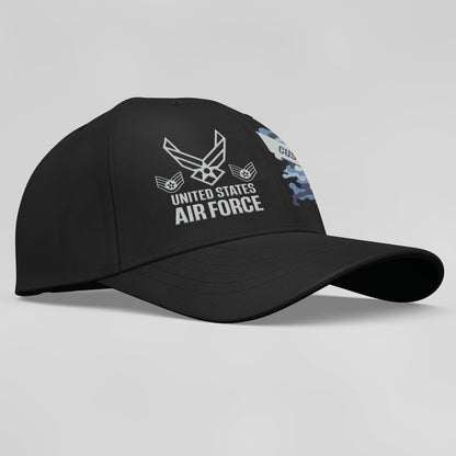 Us Air Force Cap, Customized US Air Force Camouflage Veterans Camo Embroidered Cap, Embroidered Dad Hat