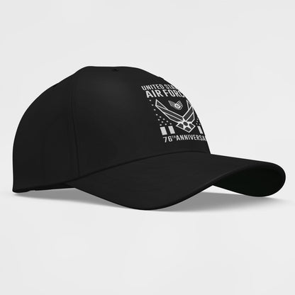 Us Air Force Cap, Customized United States Air Force 76Th Anniversary Embroidered Cap, Embroidered Dad Hat