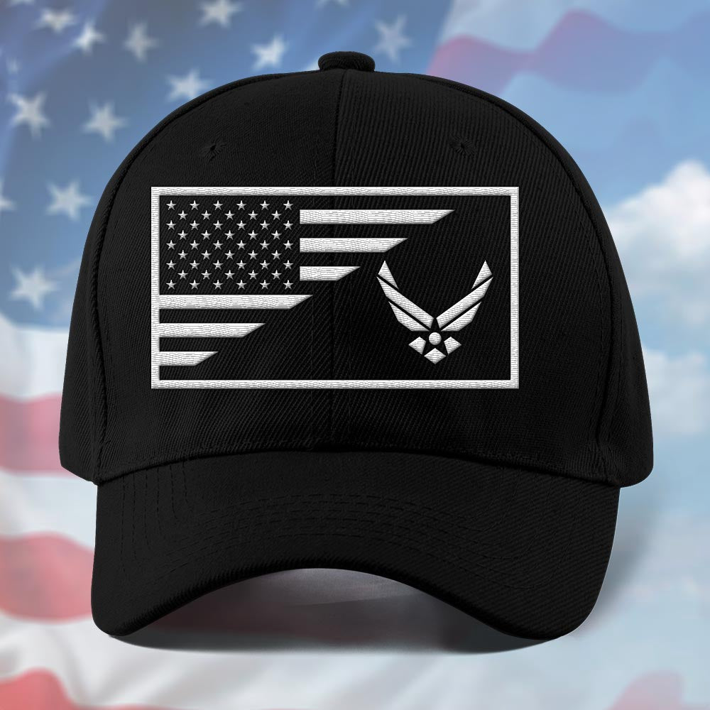 Us Air Force Cap, Customized Us Air Force Flag Embroidered Cap, Embroidered Dad Hat