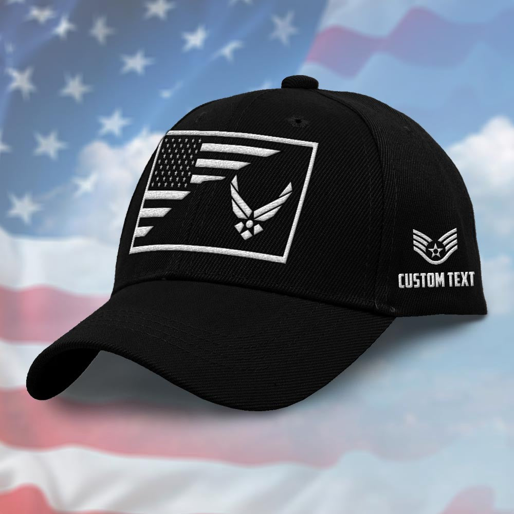 Us Air Force Cap, Customized Us Air Force Flag Embroidered Cap, Embroidered Dad Hat