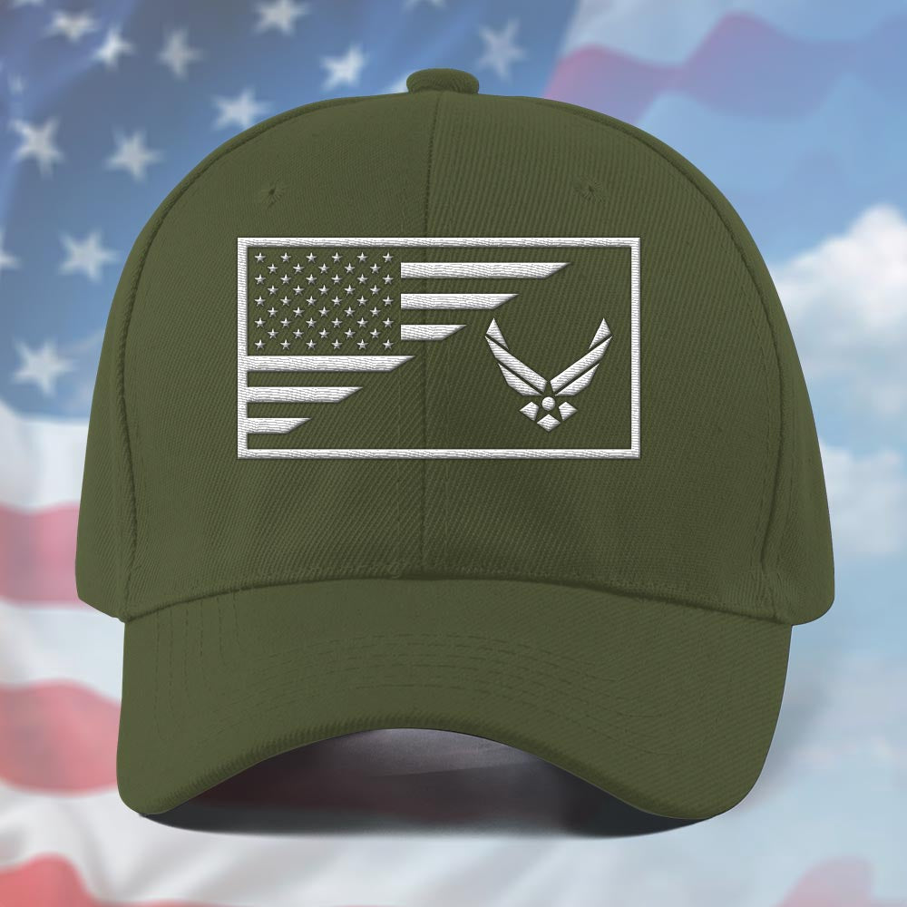 Us Air Force Cap, Customized Us Air Force Green Embroidered Cap, Embroidered Dad Hat