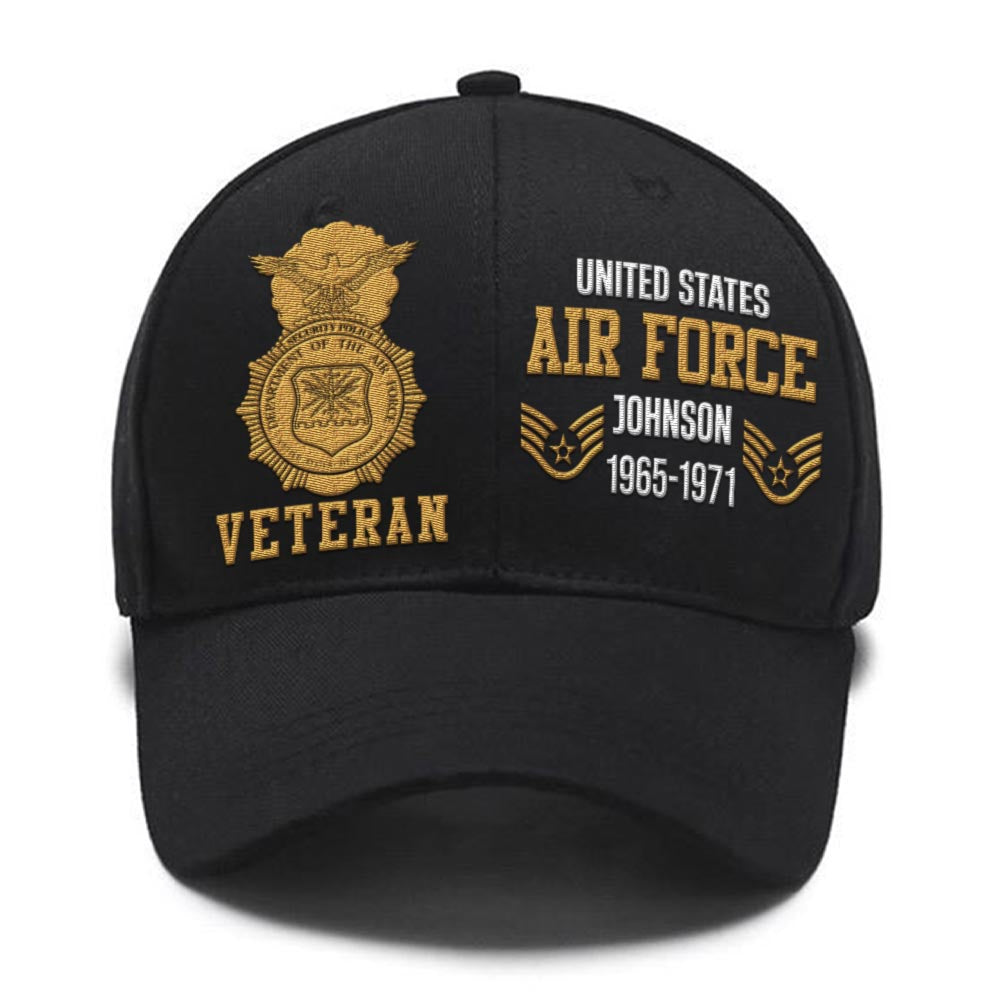 Us Air Force Cap, Customized Us Veteran Air Force Badges Proudly Served Embroidered Cap, Embroidered Dad Hat