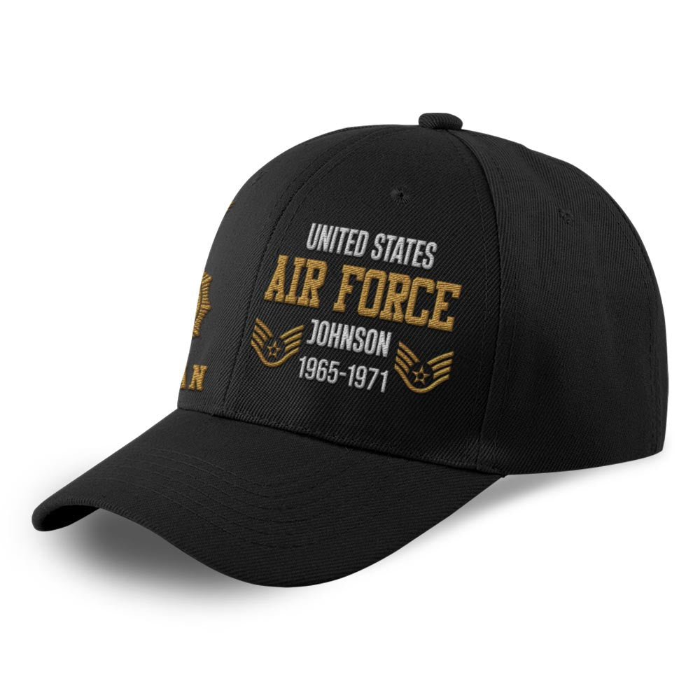 Us Air Force Cap, Customized Us Veteran Air Force Badges Proudly Served Embroidered Cap, Embroidered Dad Hat