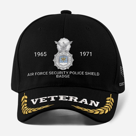 Us Air Force Cap, Customized Us Veteran Air Force Badges Security Police Shield Badge Embroidered Cap, Embroidered Dad Hat