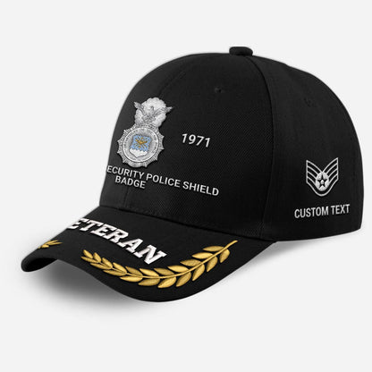 Us Air Force Cap, Customized Us Veteran Air Force Badges Security Police Shield Badge Embroidered Cap, Embroidered Dad Hat