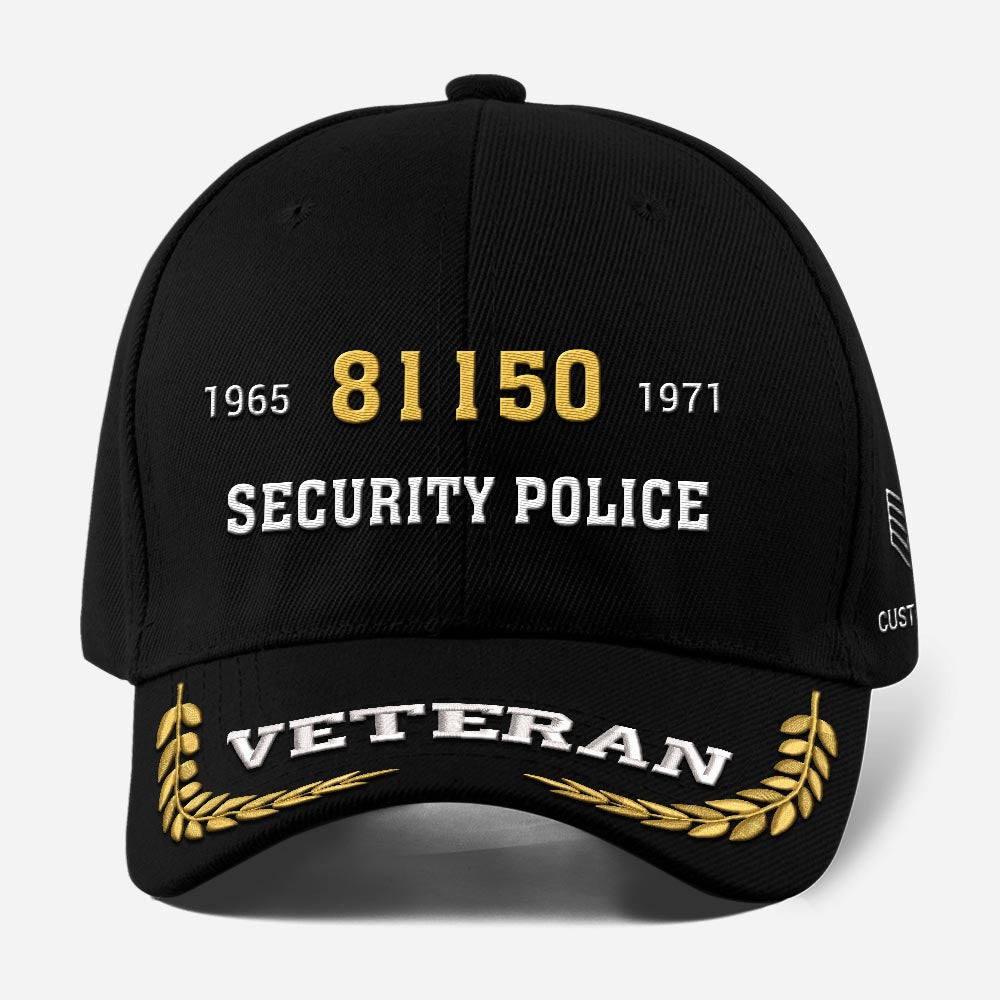Us Air Force Cap, Customized Us Veteran Air Force Security Police Embroidered Cap, Embroidered Dad Hat