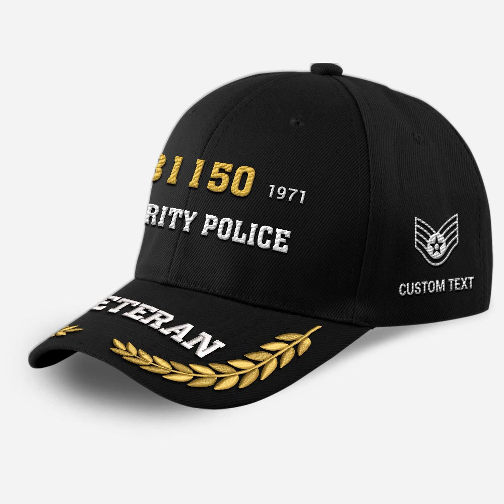 Us Air Force Cap, Customized Us Veteran Air Force Security Police Embroidered Cap, Embroidered Dad Hat