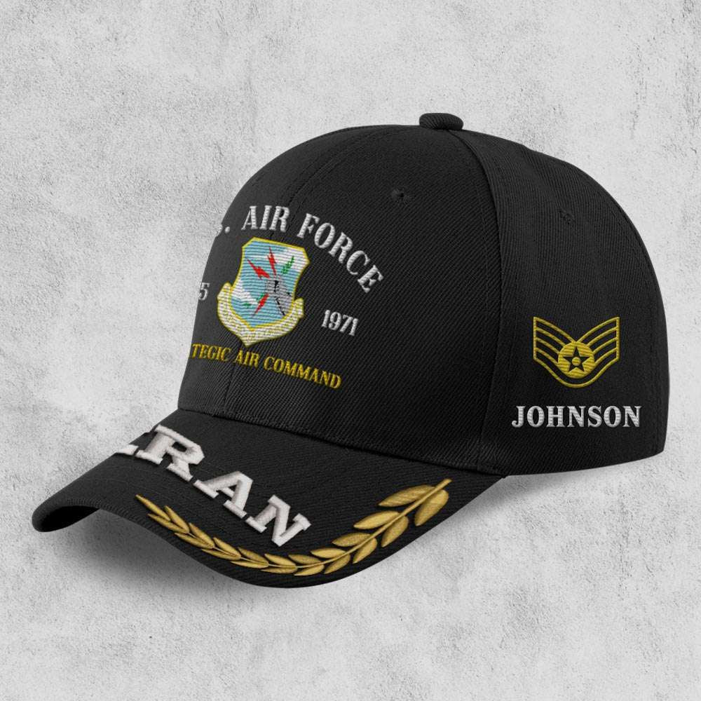 Us Air Force Cap, Customized Usaf Commands Embroidered Cap, Embroidered Dad Hat