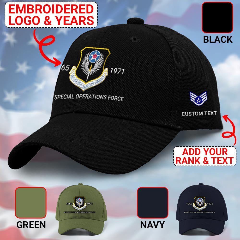 Us Air Force Cap, Customized Usaf Special Operations Force Embroidered Cap, Embroidered Dad Hat