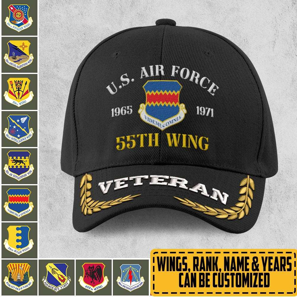 Us Air Force Cap, Customized Usaf Wings Embroidered Cap, Embroidered Dad Hat