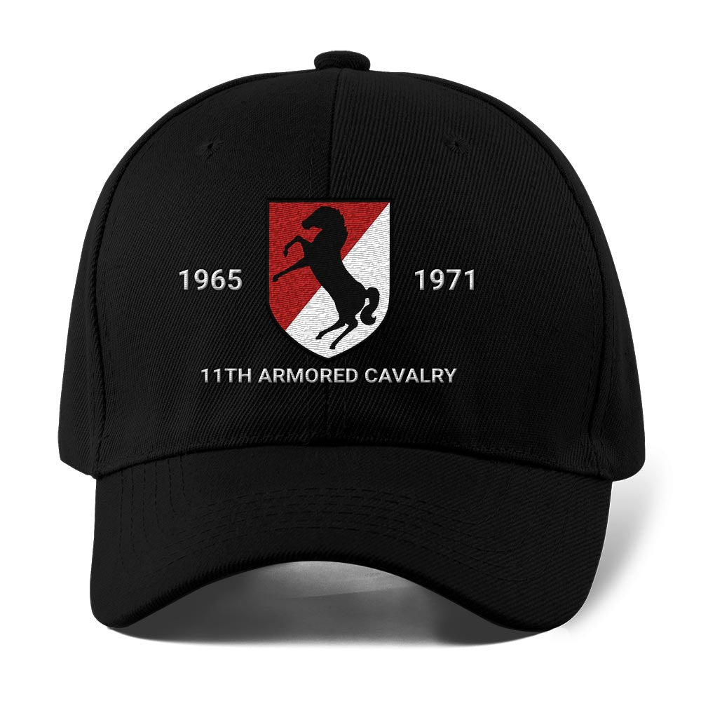 Us Army Veteran Caps, Customized 11Th Armored Cavalry Embroidered Cap, Embroidered Dad Hat
