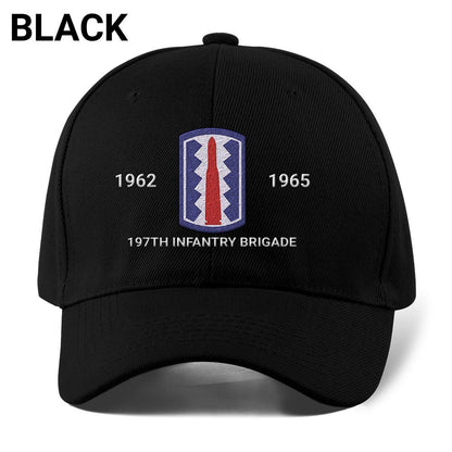 Us Army Veteran Caps, Customized 197Th Infantry Brigade Embroidered Cap, Embroidered Dad Hat