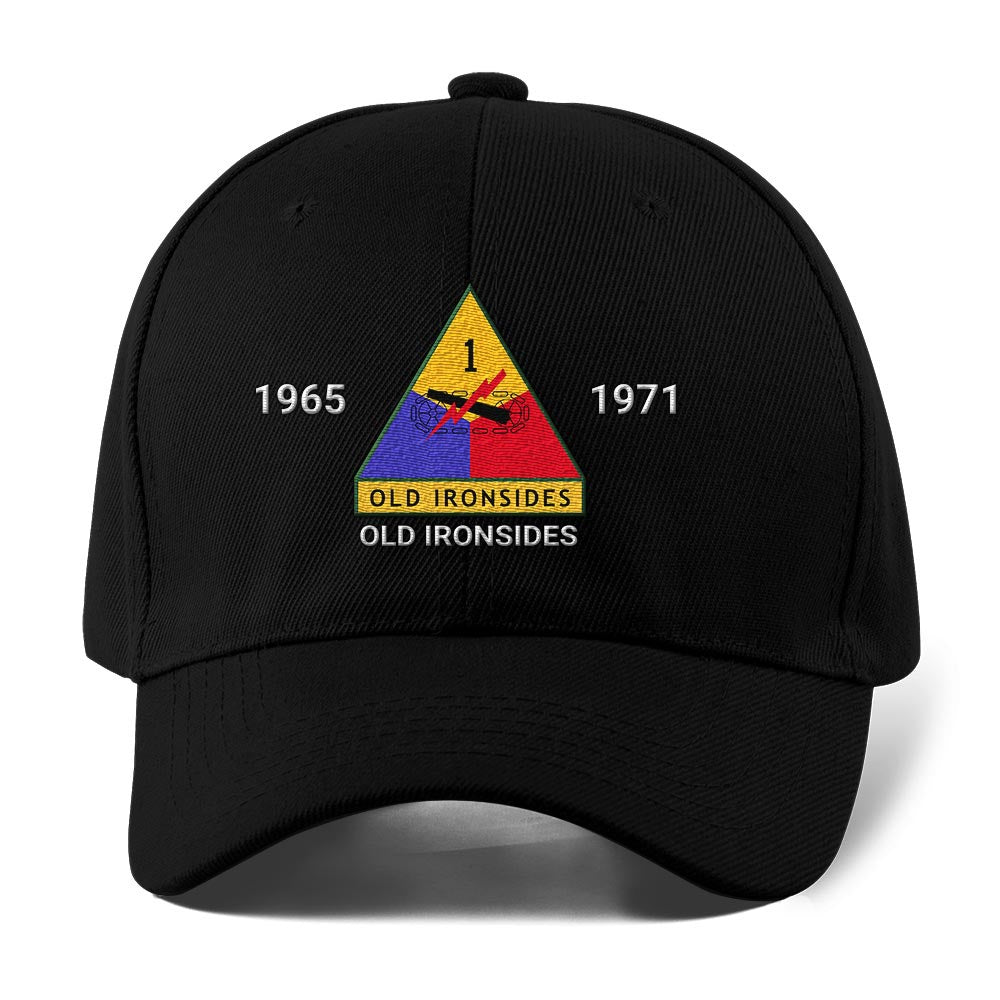Us Army Veteran Caps, Customized 1St Armored Division Old Ironsides Embroidered Cap, Embroidered Dad Hat