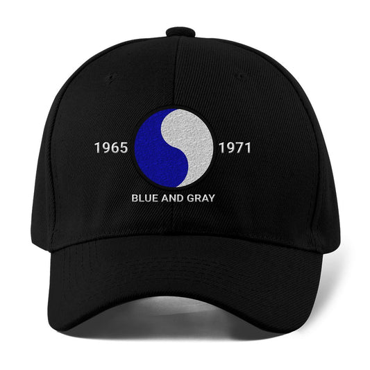 Us Army Veteran Caps, Customized 29Th Infantry Division Blue And Gray Embroidered Cap, Embroidered Dad Hat