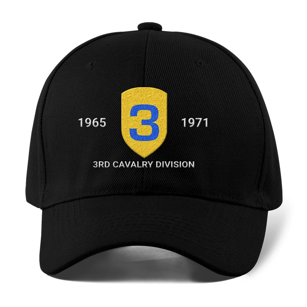 Us Army Veteran Caps, Customized 3Rd Cavalry Division Embroidered Cap, Embroidered Dad Hat