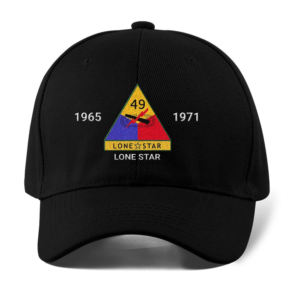 Us Army Veteran Caps, Customized 49Th Armored Division Lone Star Embroidered Cap, Embroidered Dad Hat