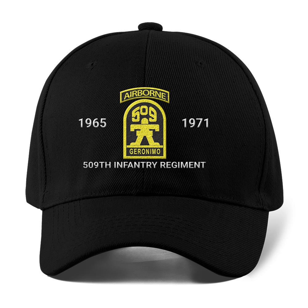 Us Army Veteran Caps, Customized 509Th Infantry Regiment Embroidered Cap, Embroidered Dad Hat