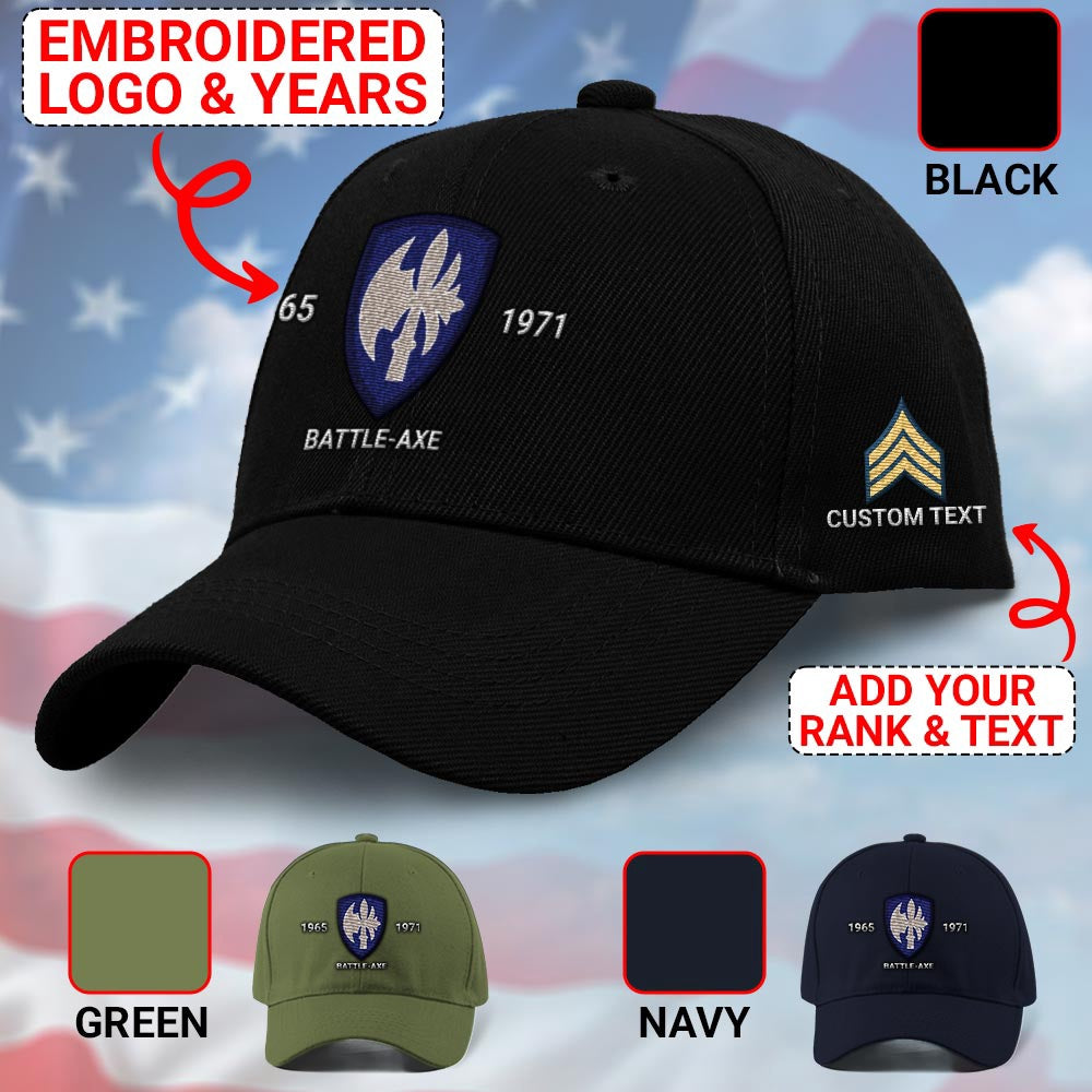 Us Army Veteran Caps, Customized 65Th Infantry Division Battle Embroidered Cap, Embroidered Dad Hat