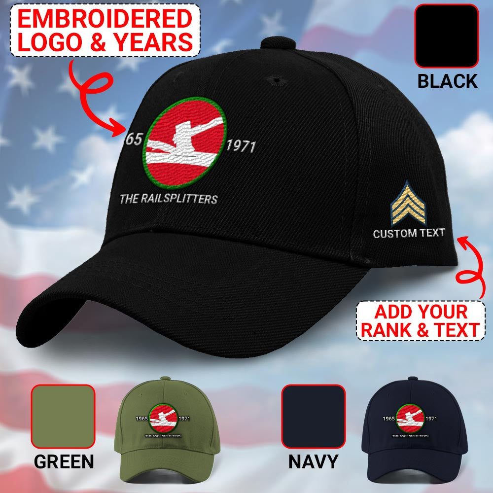 Us Army Veteran Caps, Customized 84Th Training Command Railsplitters Embroidered Cap, Embroidered Dad Hat