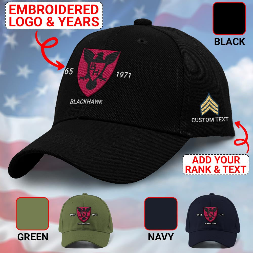 Us Army Veteran Caps, Customized 86Th Infantry Division Blackhawk Division Embroidered Cap, Embroidered Dad Hat