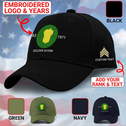 Us Army Veteran Caps, Customized 87Th Infantry Division Golden Acorn Embroidered Cap, Embroidered Dad Hat